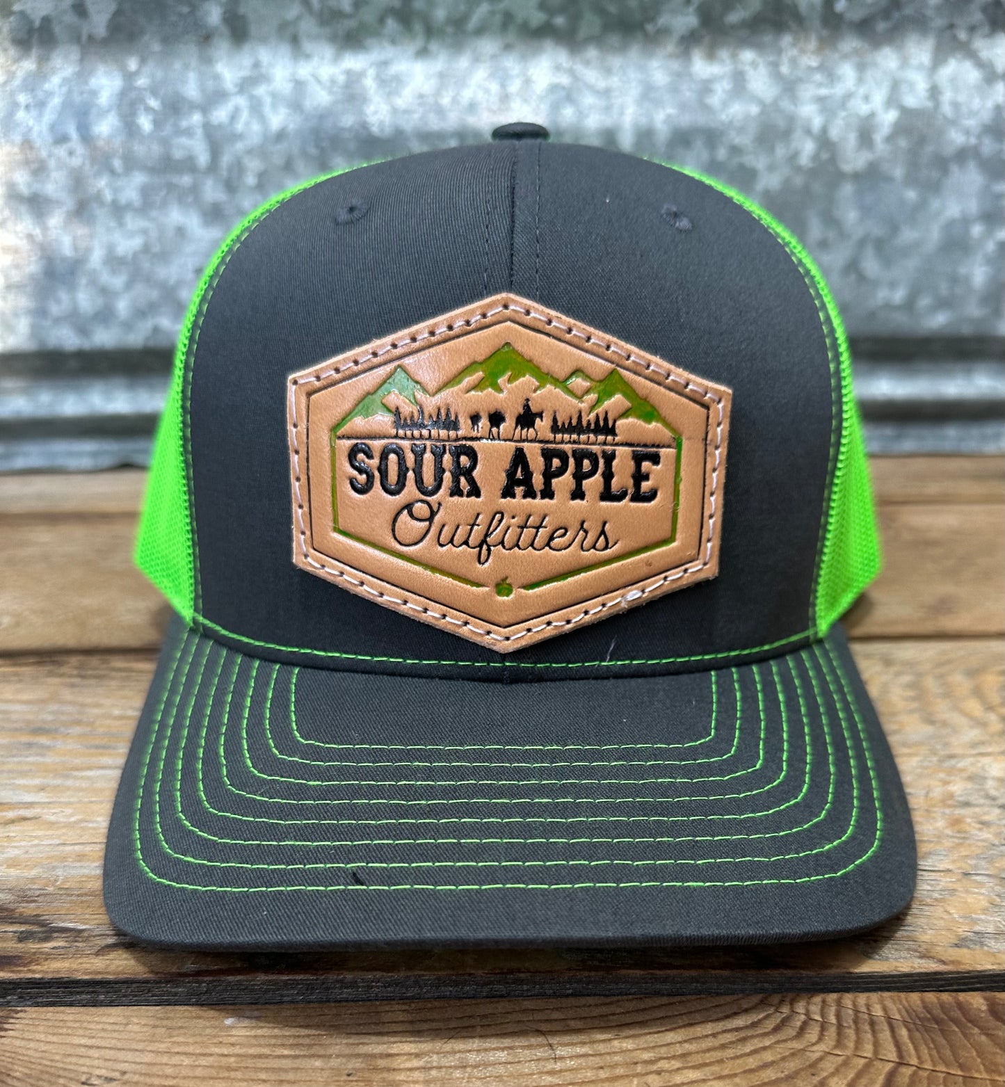 Custom leather patched hat