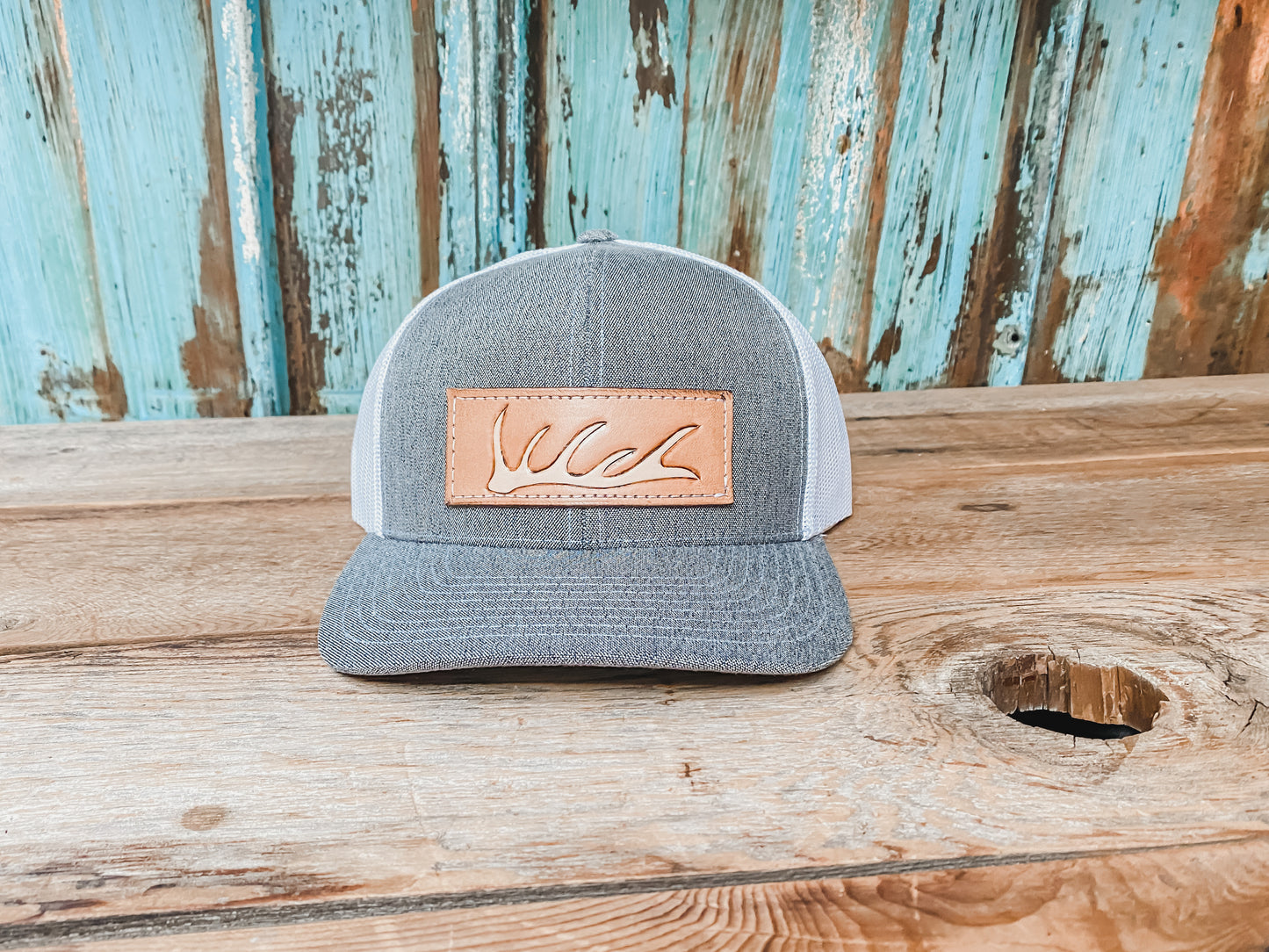 Custom leather patched hat